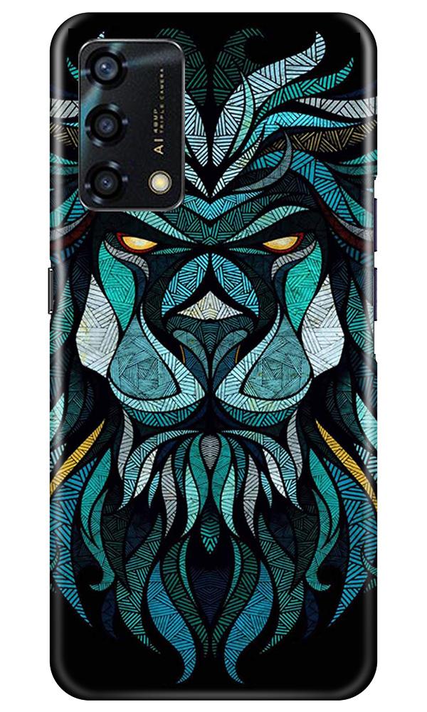 Lion Mobile Back Case for Oppo F19s (Design - 314)