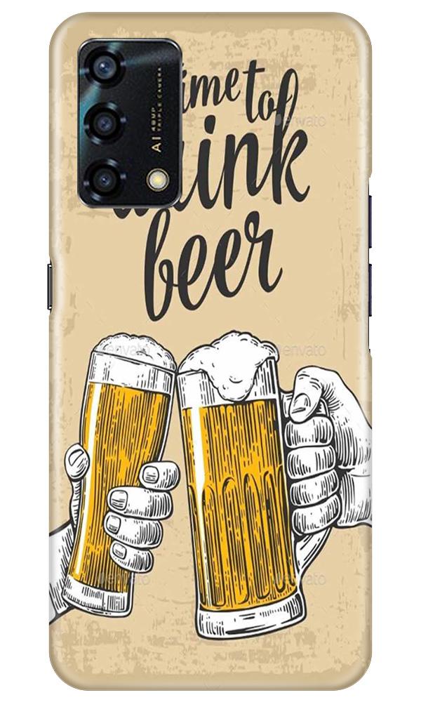 Drink Beer Mobile Back Case for Oppo F19s (Design - 328)