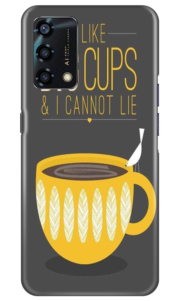 Big Cups Coffee Mobile Back Case for Oppo F19s (Design - 352)