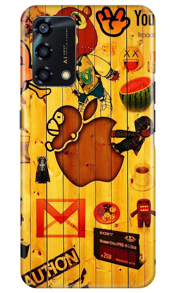 Wooden Texture Mobile Back Case for Oppo F19s (Design - 367)