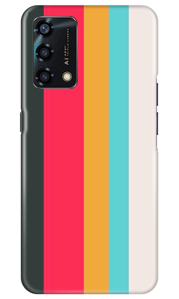 Color Pattern Mobile Back Case for Oppo F19s (Design - 369)