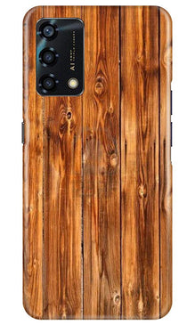 Wooden Texture Mobile Back Case for Oppo F19s (Design - 376)