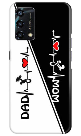Love Mom Dad Mobile Back Case for Oppo F19s (Design - 385)