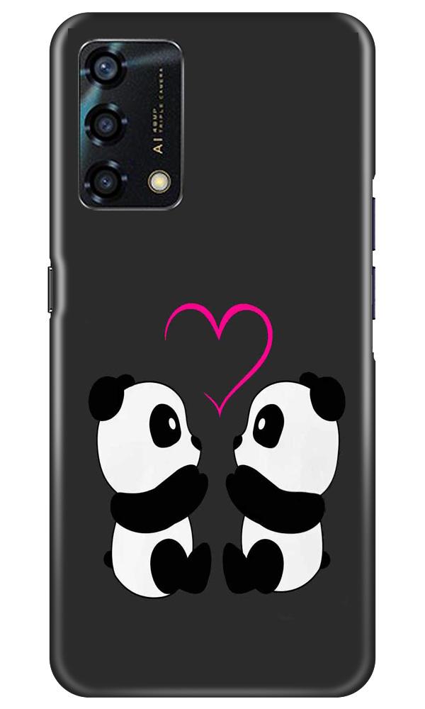 Panda Love Mobile Back Case for Oppo F19s (Design - 398)