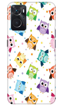 Owl Baground Pattern shore Mobile Back Case for Oppo K10 (Design - 13)