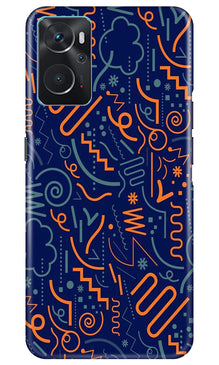 Line Art Baground Mobile Back Case for Oppo K10 (Design - 26)