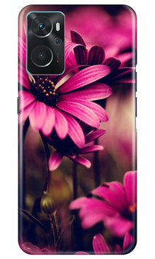 Purple Daisy Mobile Back Case for Oppo K10 (Design - 65)