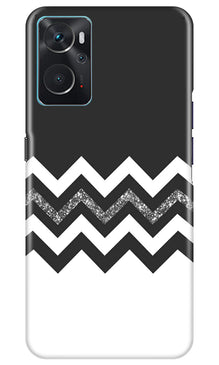 Black white Pattern2Mobile Back Case for Oppo K10 (Design - 83)
