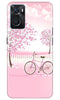 Pink Flowers Cycle Case for Oppo K10  (Design - 102)