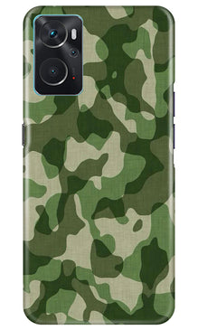 Army Camouflage Mobile Back Case for Oppo K10  (Design - 106)