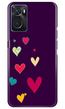 Purple Background Mobile Back Case for Oppo K10  (Design - 107)