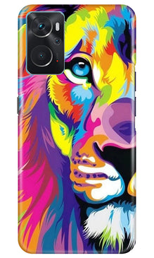 Colorful Lion Mobile Back Case for Oppo K10  (Design - 110)