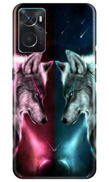 Wolf fight Mobile Back Case for Oppo K10 (Design - 190)