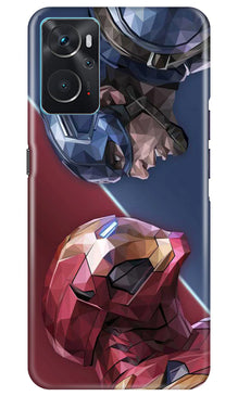 Ironman Captain America Mobile Back Case for Oppo K10 (Design - 214)