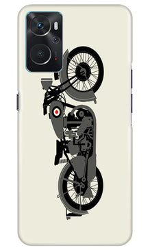 MotorCycle Mobile Back Case for Oppo K10 (Design - 228)