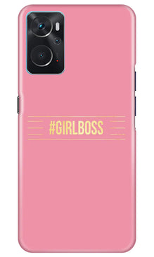 Girl Boss Pink Mobile Back Case for Oppo K10 (Design - 232)