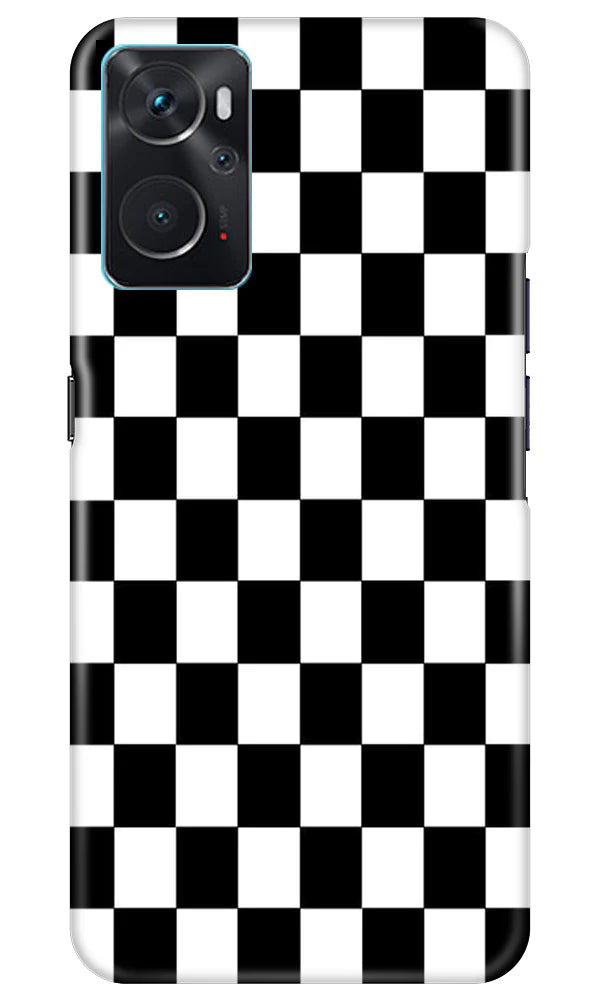 Black White Boxes Mobile Back Case for Oppo K10 (Design - 331)