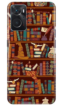 Book Shelf Mobile Back Case for Oppo K10 (Design - 348)
