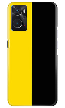 Black Yellow Pattern Mobile Back Case for Oppo K10 (Design - 354)