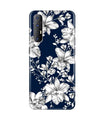 White flowers Blue Background Case for Oppo Reno3 Pro