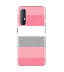 Pink white pattern Mobile Back Case for Oppo Reno3 Pro (Design - 55)