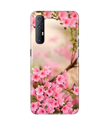Pink flowers Mobile Back Case for Oppo Reno3 Pro (Design - 69)