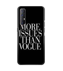 More Issues than Vague Mobile Back Case for Oppo Reno3 Pro (Design - 74)