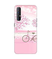 Pink Flowers Cycle Case for Oppo Reno3 Pro  (Design - 102)