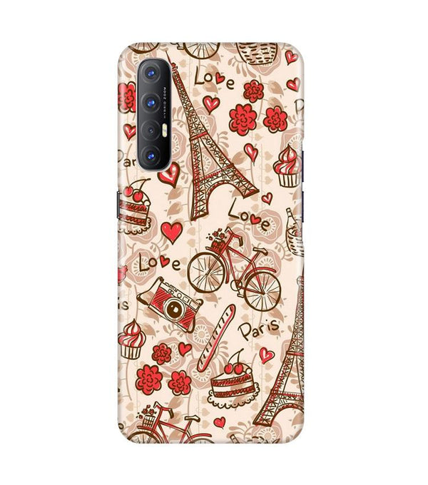 Love Paris Case for Oppo Reno3 Pro  (Design - 103)