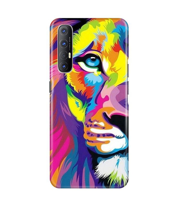 Colorful Lion Case for Oppo Reno3 Pro  (Design - 110)