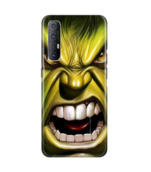 Hulk Superhero Mobile Back Case for Oppo Reno3 Pro  (Design - 121)