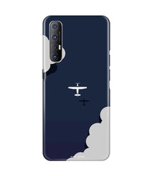 Clouds Plane Mobile Back Case for Oppo Reno3 Pro (Design - 196)