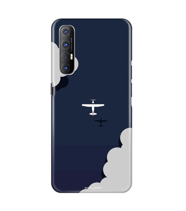 Clouds Plane Case for Oppo Reno3 Pro (Design - 196)