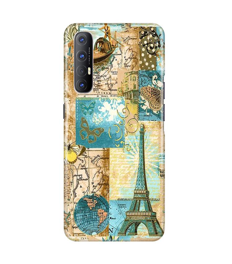 Travel Eiffel Tower Case for Oppo Reno3 Pro (Design No. 206)
