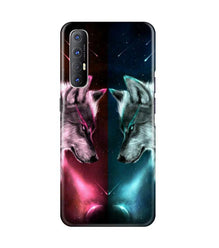 Wolf fight Mobile Back Case for Oppo Reno3 Pro (Design - 221)