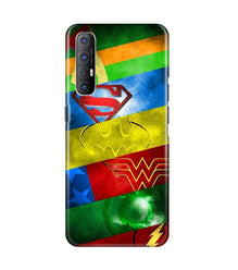 Superheros Logo Mobile Back Case for Oppo Reno3 Pro (Design - 251)