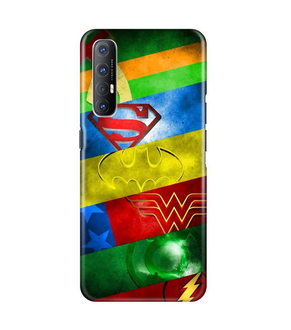 Superheros Logo Case for Oppo Reno3 Pro (Design No. 251)