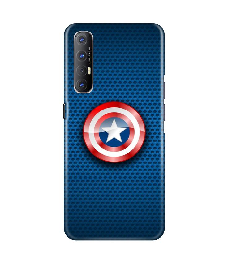 Captain America Shield Case for Oppo Reno3 Pro (Design No. 253)