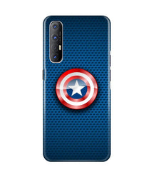 Captain America Shield Mobile Back Case for Oppo Reno3 Pro (Design - 253)