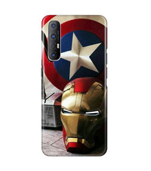 Ironman Captain America Mobile Back Case for Oppo Reno3 Pro (Design - 254)