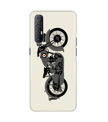 MotorCycle Mobile Back Case for Oppo Reno3 Pro (Design - 259)