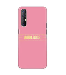 Girl Boss Pink Mobile Back Case for Oppo Reno3 Pro (Design - 263)