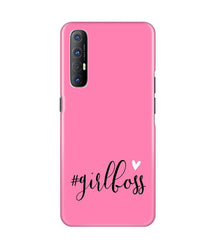 Girl Boss Pink Mobile Back Case for Oppo Reno3 Pro (Design - 269)