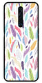 Colorful Feathers Metal Mobile Case for Oppo Reno2 F   (Design No -06)