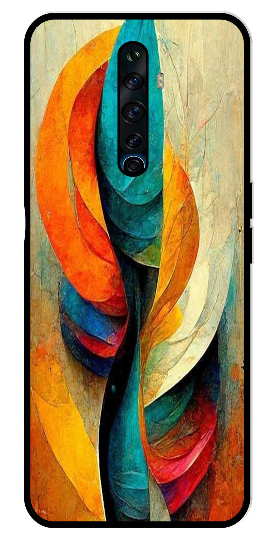 Modern Art Metal Mobile Case for Oppo Reno 2Z   (Design No -11)