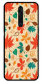 Leafs Design Metal Mobile Case for Oppo Reno 2Z   (Design No -14)
