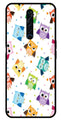 Owls Pattern Metal Mobile Case for Oppo Reno2 F   (Design No -20)
