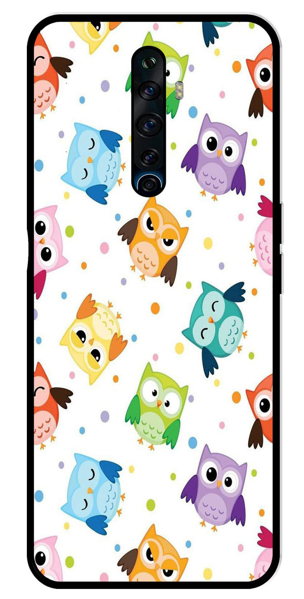 Owls Pattern Metal Mobile Case for Oppo Reno 2Z   (Design No -20)