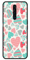 Hearts Pattern Metal Mobile Case for Oppo Reno2 F   (Design No -22)
