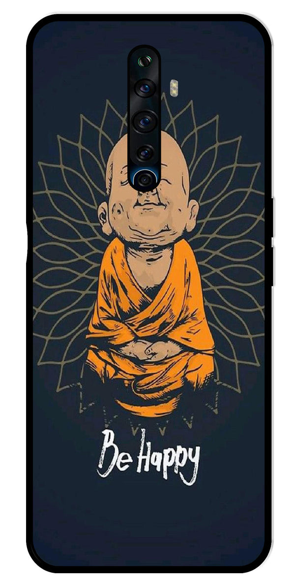 Be Happy Metal Mobile Case for Oppo Reno 2Z   (Design No -27)